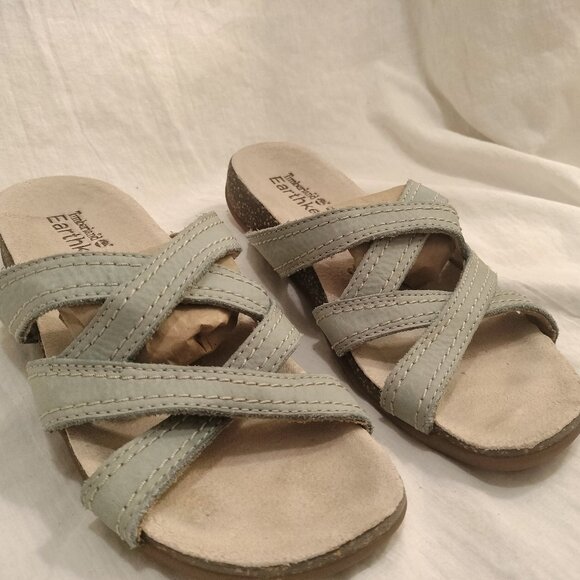 Timberland Earthkeepers Blue Leather Slips On Sandals - Picture 1 of 8